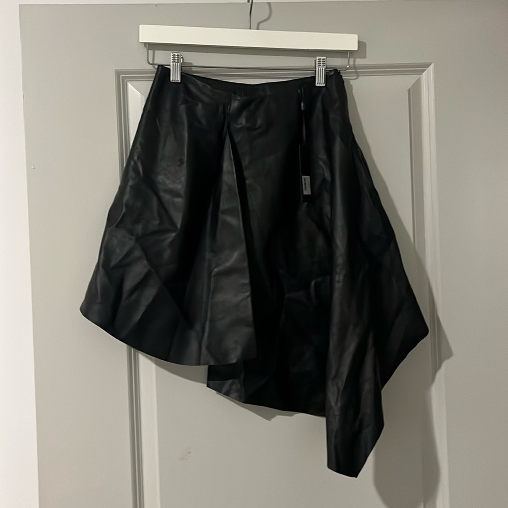 Lamarque Celeste Asymmetrical faux leather skirt